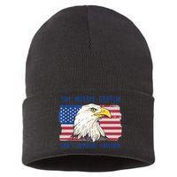 The Metric System Cant Measure Freedom 4th Of July Sustainable Knit Beanie