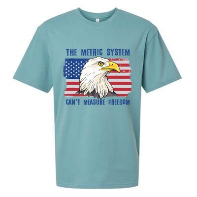 The Metric System Cant Measure Freedom 4th Of July Sueded Cloud Jersey T-Shirt