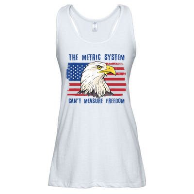 The Metric System Cant Measure Freedom 4th Of July Ladies Essential Flowy Tank