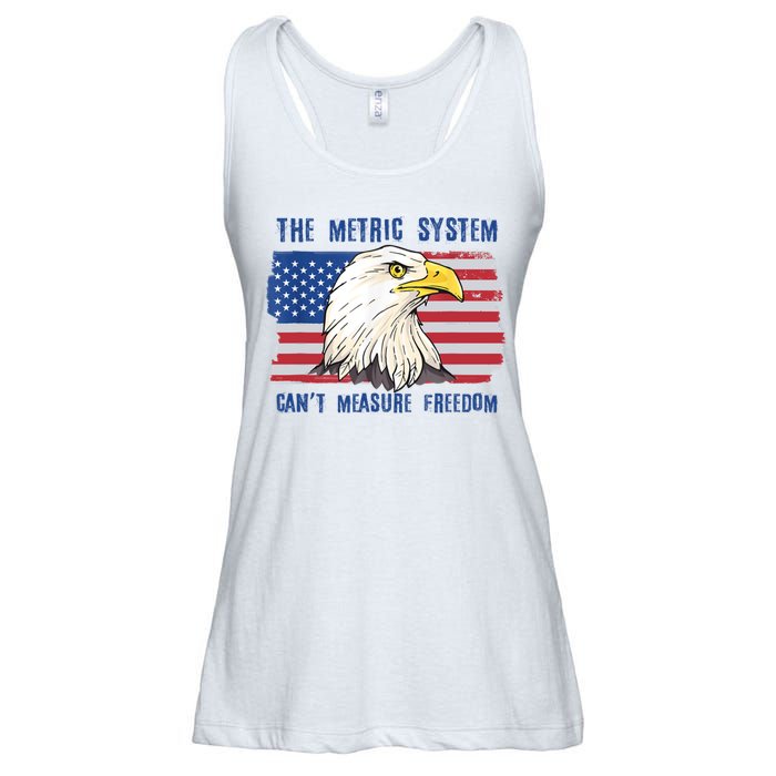 The Metric System Cant Measure Freedom 4th Of July Ladies Essential Flowy Tank