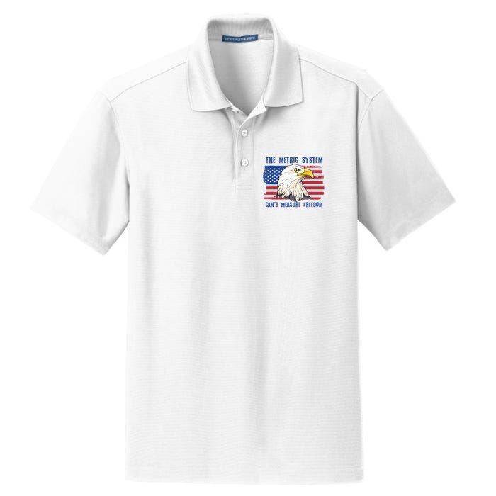 The Metric System Cant Measure Freedom 4th Of July Dry Zone Grid Polo