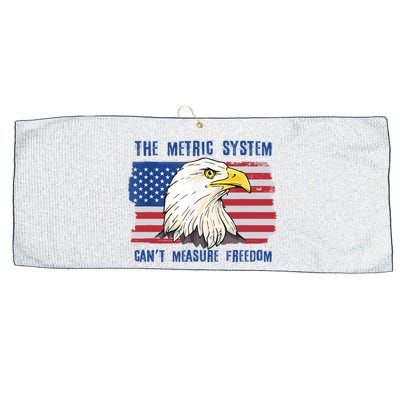 The Metric System Cant Measure Freedom 4th Of July Large Microfiber Waffle Golf Towel