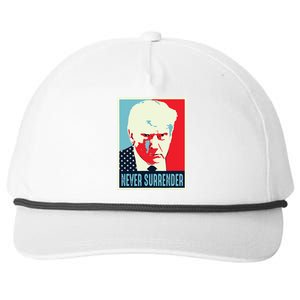 Trump Mug Shot Never Surrender Snapback Five-Panel Rope Hat