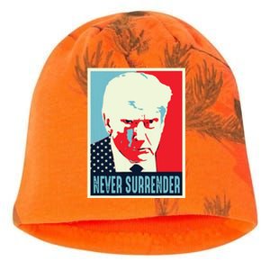 Trump Mug Shot Never Surrender Kati - Camo Knit Beanie