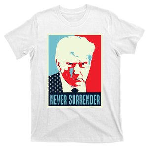 Trump Mug Shot Never Surrender T-Shirt