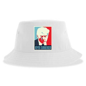 Trump Mug Shot Never Surrender Sustainable Bucket Hat