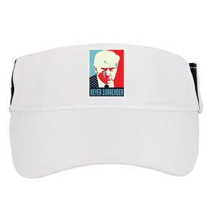 Trump Mug Shot Never Surrender Adult Drive Performance Visor