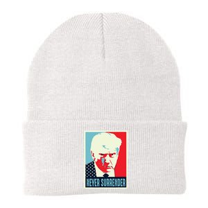 Trump Mug Shot Never Surrender Knit Cap Winter Beanie