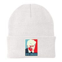 Trump Mug Shot Never Surrender Knit Cap Winter Beanie