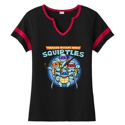 Teenage Mutant Squirtles Ladies Halftime Notch Neck Tee