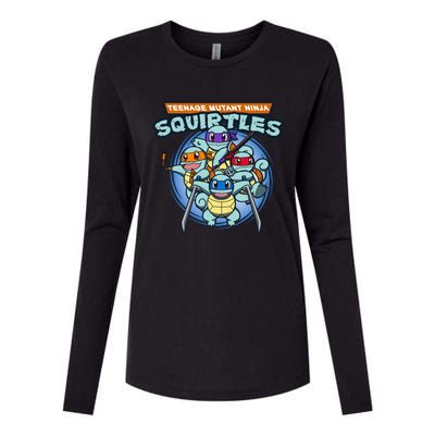 Teenage Mutant Squirtles Womens Cotton Relaxed Long Sleeve T-Shirt