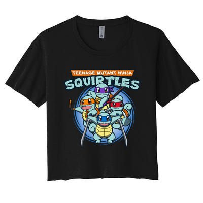 Teenage Mutant Squirtles Women's Crop Top Tee