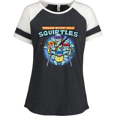 Teenage Mutant Squirtles Enza Ladies Jersey Colorblock Tee