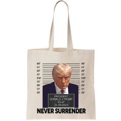 Trump Mug Shot Donald Trump Mug Shot Never Surrender Trending Design Bag