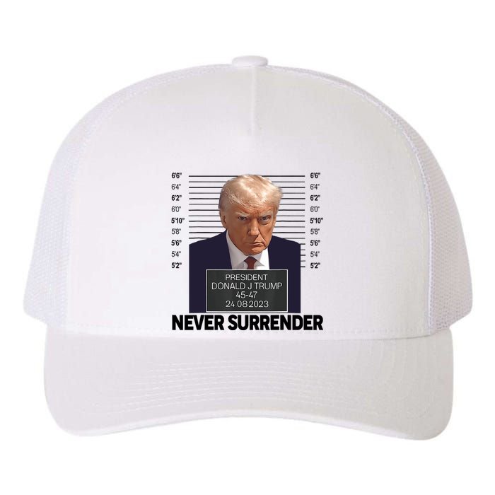 Trump Mug Shot Donald Trump Mug Shot Never Surrender Trending Design Yupoong Adult 5-Panel Trucker Hat