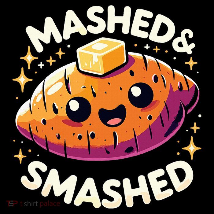 Thanksgiving Mashed & Smashed Funny Sweet Potato Button