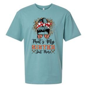 Thats My Sister Out There Baseball Sisters Day Baseball Gift Sueded Cloud Jersey T-Shirt