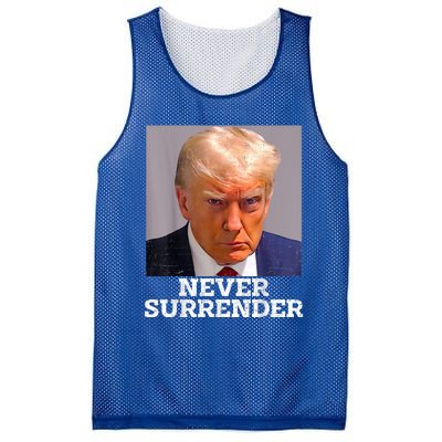 Trump Mug Shot Donald Trump Mug Shot Never Surrender Mesh Reversible Basketball Jersey Tank