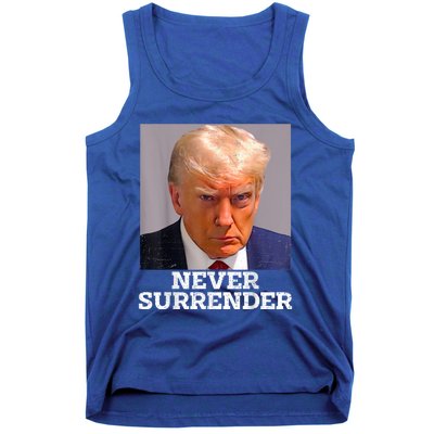 Trump Mug Shot Donald Trump Mug Shot Never Surrender Tank Top