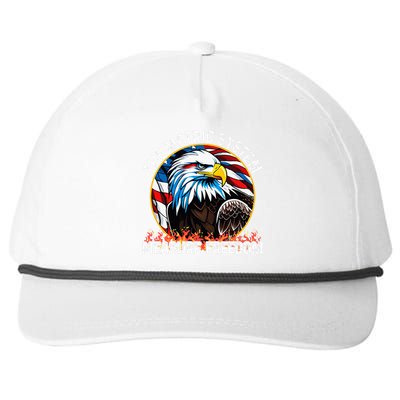 The Metric System CanT Measure Freedom Eagle Usa Flag Snapback Five-Panel Rope Hat