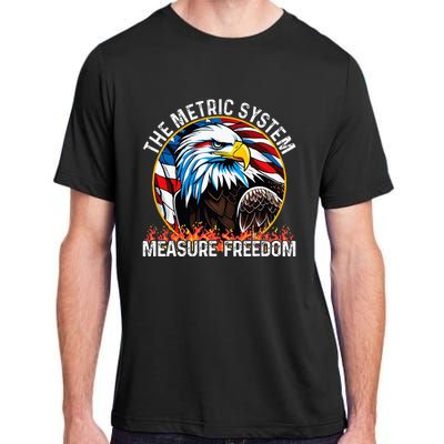 The Metric System CanT Measure Freedom Eagle Usa Flag Adult ChromaSoft Performance T-Shirt