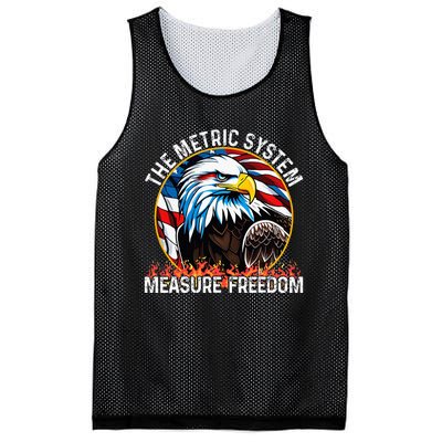 The Metric System CanT Measure Freedom Eagle Usa Flag Mesh Reversible Basketball Jersey Tank