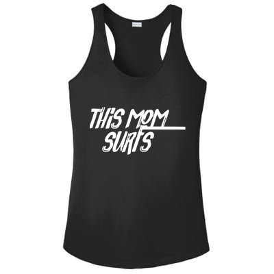 This Mom Surfs Female Surfer Surfing Surfer Gift Ladies PosiCharge Competitor Racerback Tank