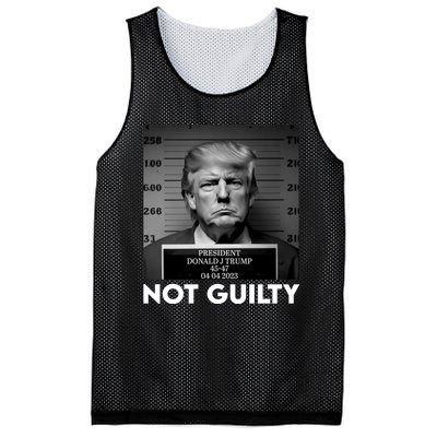 Trump Mug Shot, Trump Not Guilty Pro Trump Supporter Mesh Reversible Basketball Jersey Tank