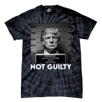 Trump Mug Shot, Trump Not Guilty Pro Trump Supporter Tie-Dye T-Shirt