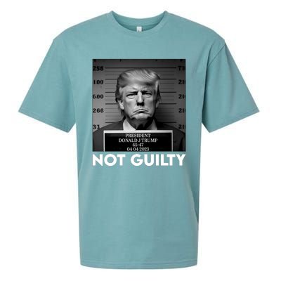 Trump Mug Shot, Trump Not Guilty Pro Trump Supporter Sueded Cloud Jersey T-Shirt