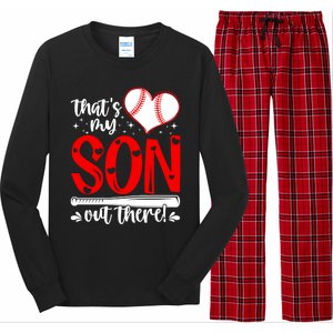 Thats My Son Baseball Mom Dad Mothers Day Gift Long Sleeve Pajama Set