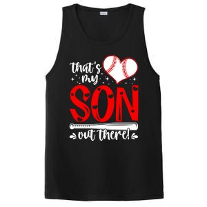 Thats My Son Baseball Mom Dad Mothers Day Gift PosiCharge Competitor Tank