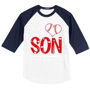 Thats My Son Baseball Mom Dad Mothers Day Gift Baseball Sleeve Shirt