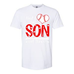 Thats My Son Baseball Mom Dad Mothers Day Gift Softstyle CVC T-Shirt