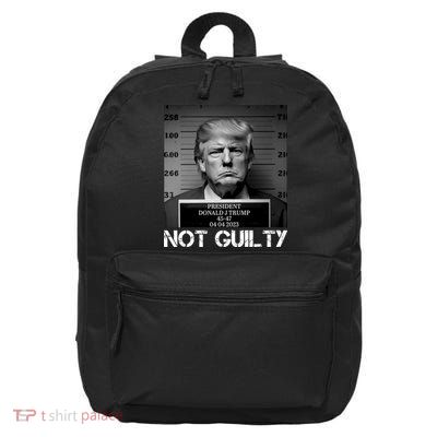 Trump Mug Shot, Trump Not Guilty Pro Trump Supporter 16 in Basic Backpack