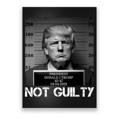 Trump Mug Shot, Trump Not Guilty Pro Trump Supporter Poster