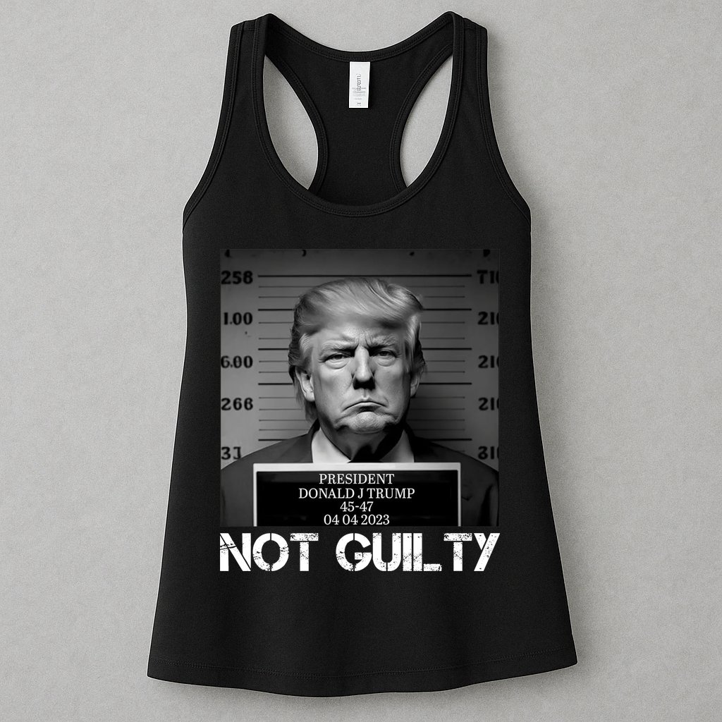 Trump Mug Shot, Trump Not Guilty Pro Trump Supporter Womens Tank Top