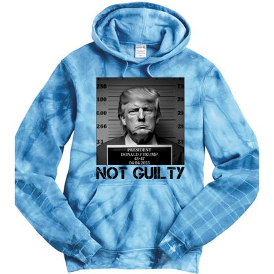 Trump Mug Shot, Trump Not Guilty Pro Trump Supporter Tie Dye Hoodie