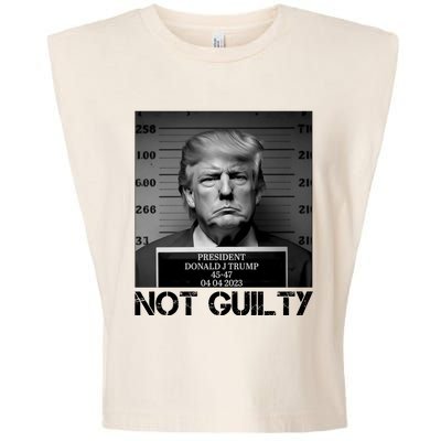 Trump Mug Shot, Trump Not Guilty Pro Trump Supporter Garment-Dyed Women's Muscle Tee