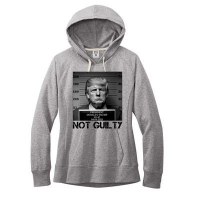 Trump Mug Shot, Trump Not Guilty Pro Trump Supporter Women's Fleece Hoodie