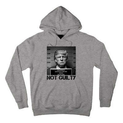 Trump Mug Shot, Trump Not Guilty Pro Trump Supporter Tall Hoodie