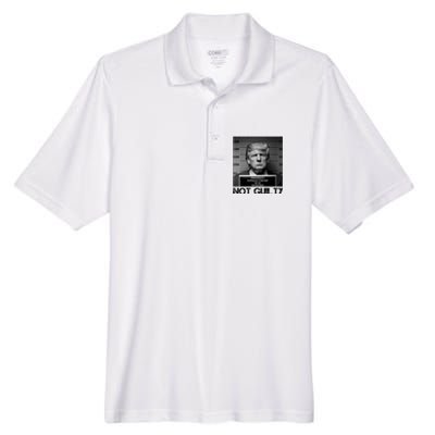 Trump Mug Shot, Trump Not Guilty Pro Trump Supporter Men's Origin Performance Pique Polo