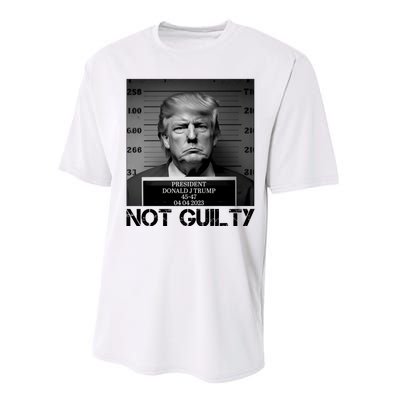 Trump Mug Shot, Trump Not Guilty Pro Trump Supporter Performance Sprint T-Shirt