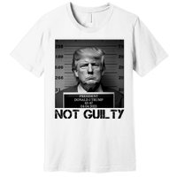 Trump Mug Shot, Trump Not Guilty Pro Trump Supporter Premium T-Shirt