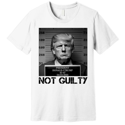 Trump Mug Shot, Trump Not Guilty Pro Trump Supporter Premium T-Shirt