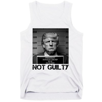 Trump Mug Shot, Trump Not Guilty Pro Trump Supporter Tank Top