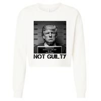 Trump Mug Shot, Trump Not Guilty Pro Trump Supporter Cropped Pullover Crew