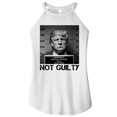 Trump Mug Shot, Trump Not Guilty Pro Trump Supporter Women’s Perfect Tri Rocker Tank