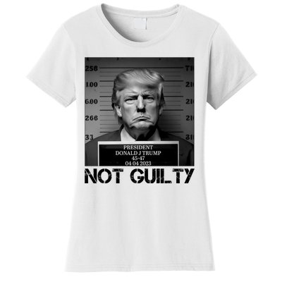 Trump Mug Shot, Trump Not Guilty Pro Trump Supporter Women's T-Shirt