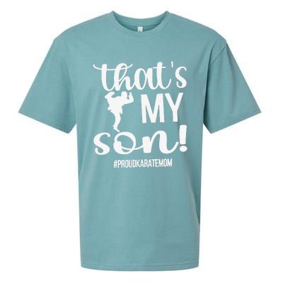 That's My Son Proud Karate Mom Karate Mama Sueded Cloud Jersey T-Shirt